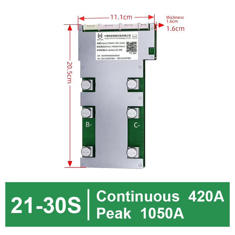 ANT Smart BMS 21-30S 72V 96V 170A-420A for Lifepo4 Li-Ion Lto Battery Smart Balance board