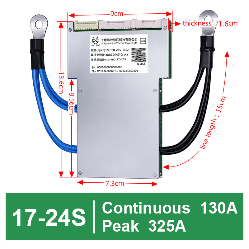 ANT Smart BMS 17-24S 60V 72V 50-420A  for Lifepo4  Li-Ion Lto Battery Smart Balance Board