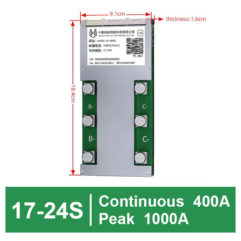 ANT Smart BMS 17-24S 60V 72V 50-420A  for Lifepo4  Li-Ion Lto Battery Smart Balance Board