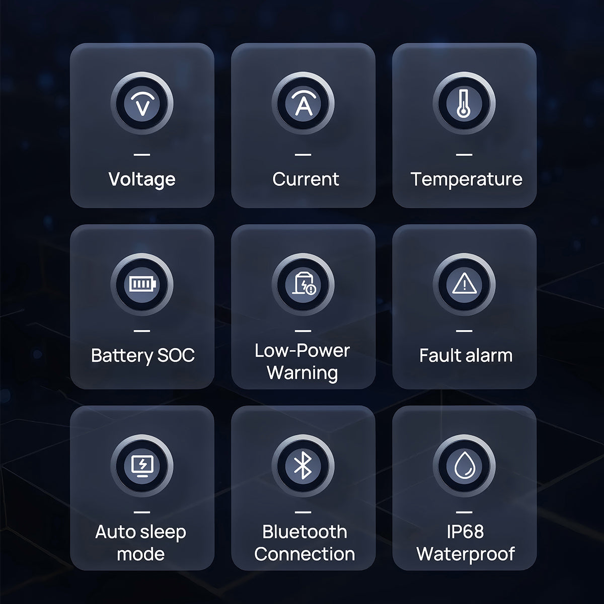 2.8inch BT LCD Bluetooth Battery level display RS485 Voltage Current temperature Coulometer Capacity Indicator