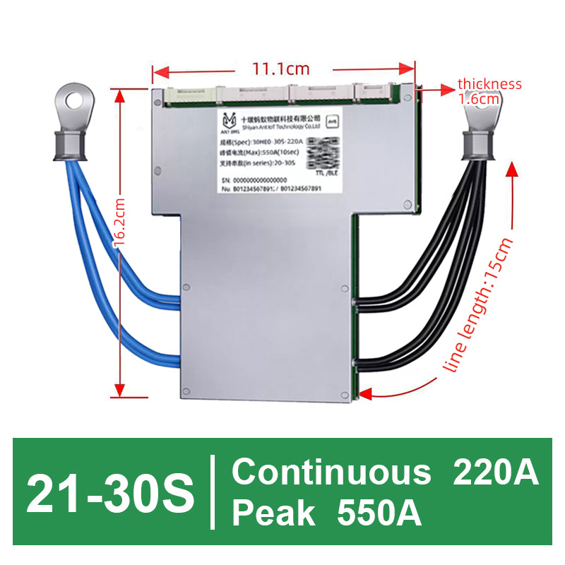 ANT Smart BMS 21-30S 72V 96V 170A-420A for Lifepo4 Li-Ion Lto Battery Smart Balance board
