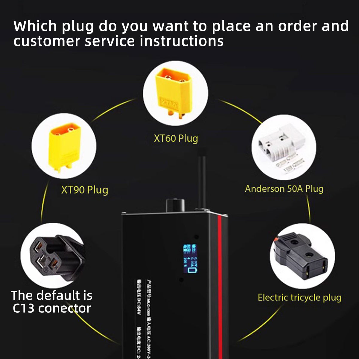 20A Lithium Battery Li-ion Lifepo4 Charger 36V 48V 58.4V 72V 60V 67.2V 84V 87.6V Curren Adjust Fast Charge 10S 16S 20S 24S